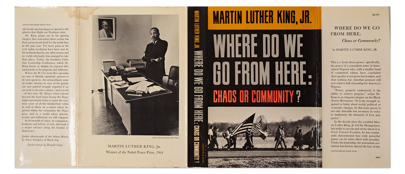 Martin Luther King Signed First Edition of ''Where Do We Go From Here: Chaos or Community?'' -- Scarce Title Signed by King