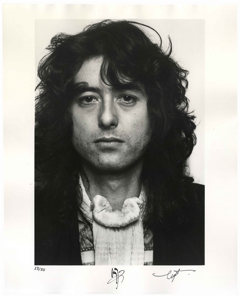 Jimmy Page Signed 16'' x 20'' Photo -- One of Only 50 Signed by Page in a Limited Edition
