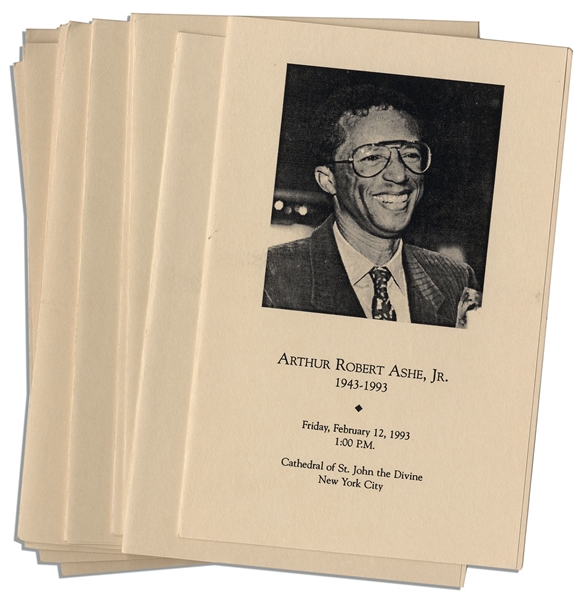 Lot of Programs From Arthur Ashe's Funeral