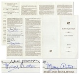 Mary Astor Twice-Signed Lease Agreement
