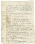 Moe Howard Hand-Annotated ''Knife Throwing Gag'', Circa 1950s -- Signed & Annotated by Moe Throughout