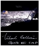 Michael Collins Signed 20 x 16 Photo of the ONLY Photograph of Neil Armstrong on the Moon