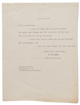 Albert Einstein Letter Signed Thanking a Friend for a Birthday Gift