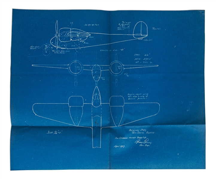 Incredible Aviation Collection Owned by Grover Loening -- Includes Letter Signed by Orville Wright on the Smithsonian Controversy, Plus Letter Signed by JFK, Loening's Pilot License & Photos, Patents