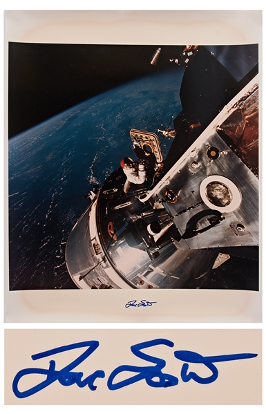 Dave Scott Signed 16'' x 20'' Photo of Him Performing a Standup EVA During the Apollo 9 Mission