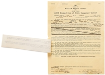 Frank Sinatra Signed Contract to Perform at the Latin Quarter Nightclub -- With JSA COA