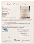 Frank Sinatra Signed Contract to Perform at the Latin Quarter Nightclub -- With JSA COA