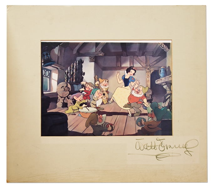 Walt Disney Signed Dye Transfer Print from ''Snow White and the Seven Dwarfs''