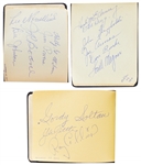 Autograph Book Signed by the Marx Brothers: Harpo Marx, Groucho Marx, and Twice Signed by Chico Marx -- Also Signed by 1952 San Francisco 49ers Football Team Players