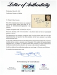 Charlie Chaplin Autograph & Self-Portrait Sketch of Himself as The Tramp -- With PSA/DNA COA