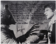 Harrison Ford & Paul Blake Signed 20 x 16 Photo From Star Wars -- One of the Most Memorable Scenes From the Film, With Blake Writing His Famous Monologue