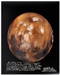 Apollo 16 Moonwalker Charlie Duke Signed 16 x 20 Photo of Mars -- Mars...will be another small step for man and another giant leap for mankind.