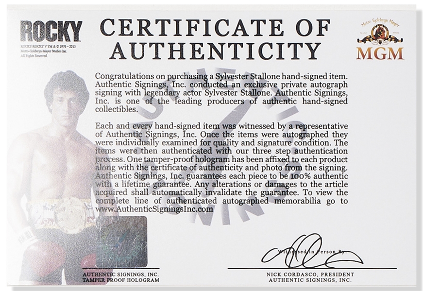 Sylvester Stallone Signed ''Rocky III'' Poster From 1982