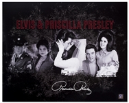 Priscilla Presley Signed 20 x 16 Elvis Collage Photo