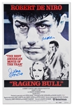 Robert DeNiro and Jake LaMotta Signed Raging Bull Movie Poster