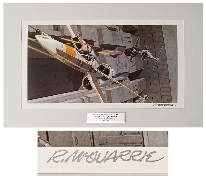 Ralph McQuarrie Signed Limited Edition Lithograph of ''Star Wars'' Artwork from 1977