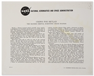 Skylab Crew-Signed 10'' x 8'' Lithograph -- Signed by All Astronauts on Each Three Missions