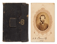1863 Civil War Diary & CDV of a 31st Indiana Infantryman -- ...the mangled and torn corpse of friend & foe...with lofty patriotism...on the former & hate and revenge on the latter...