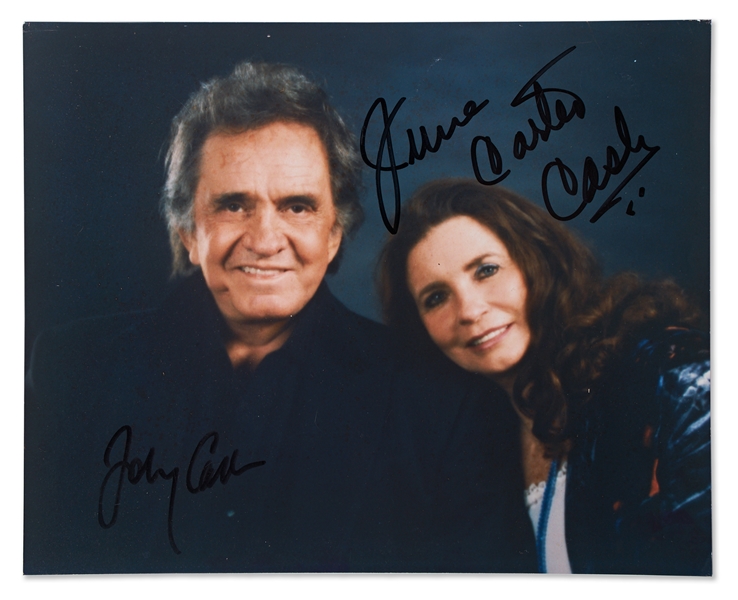 Johnny Cash and June Carter Cash Signed 10'' x 8'' Photo