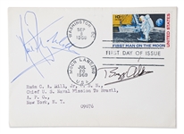 Apollo 11 Crew-Signed First Day Cover -- Uninscribed -- With Steve Zarelli Space Authentication COA