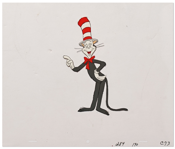 Lot of 16 Animation Cels of ''The Cat in the Hat'', ''Pink Panther'' and ''The Lorax''