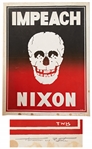 Original Thomas W. Benton Signed Impeach Nixon Poster from the Early 1970s -- Prototype for the Final Artwork