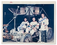 Apollo 15 Crew-Signed Red Number Photo on A Kodak Paper