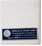Apollo 11 Space Food Display Including Two Food Items, Menu & Brochure ''Feeding America's Astronauts''