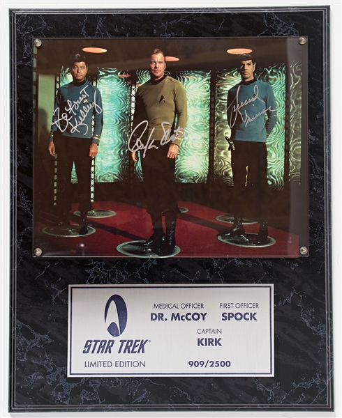 Star Trek Cast-Signed Photo -- Limited Edition Signed by William Shatner, Leonard Nimoy and DeForest Kelley