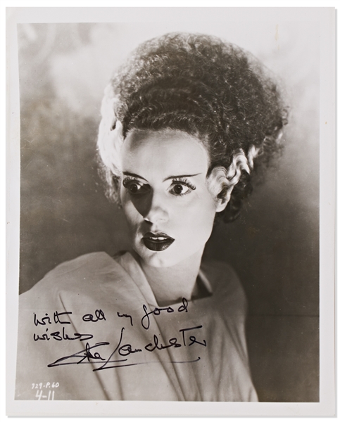 Elsa Lanchester Signed 8'' x 10'' Photo as Bride of Frankenstein