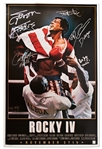 Rocky IV Cast-Signed Poster -- Signed by Sylvester Stallone, Talia Shire, Burt Young, Carl Weathers & More