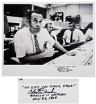 Charlie Duke Signed 20 x 16 Photo of the Apollo 11 Mission Control -- Duke, the CAPCOM for Apollo 11, Writes WE COPY YOU DOWN EAGLE!