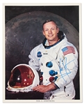 Neil Armstrong Signed 8 x 10 NASA White Spacesuit Photo -- Uninscribed