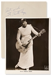 Sister Rosetta Tharpe Signed 8 x 10 Photo -- The Godmother of Rock & Roll