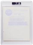 Apollo 8 Earthrise Photo with NASA Press Release on Verso