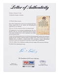 Haile Selassie Letter Signed as Emperor of Ethiopia -- With PSA/DNA COA