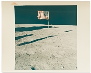 Apollo 11 Red Number Photo of the U.S. Flag Planted Upon the Lunar Surface -- Printed on A Kodak Paper