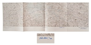 Dave Scott Signed Lunar Map for the Apollo 15 Mission