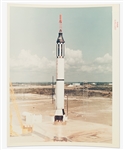 Red Number NASA Photo of the Freedom 7 Rocket from Mercury-Redstone 3 -- On A Kodak Paper