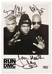 Run-DMC Photo Signed by All Three from 1996