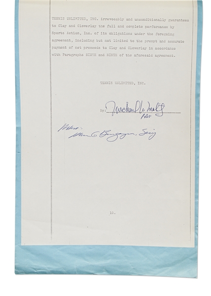 Muhammad Ali and Joe Frazier Dual-Signed Contract for Their 1970 ''Fight of the Century''