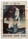 Norman Rockwell ''Four Freedoms'' Posters -- Complete Set of Four from 1943 in Near Fine Condition -- In Original ''War Poster'' Envelope from 1943