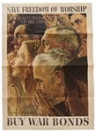 Norman Rockwell ''Four Freedoms'' Posters -- Complete Set of Four from 1943 in Near Fine Condition -- In Original ''War Poster'' Envelope from 1943