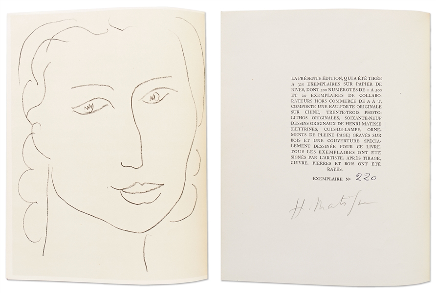 Henry Matisse Signed Limited Edition of ''Les Fleurs du Mal'' by Charles Baudelaire -- Includes All 33 Lithographs by Matisse