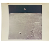 Red Number NASA Photo of the Apollo 12 Lunar Module About to Land on the Moon -- On A Kodak Paper