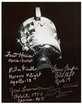 Apollo 13 Signed 8 x 10 Photo by Fred Haise & NASA Support Team of Jack Lousma, Milton Windler, Jerry Bostick and Gerry Griffin -- With Steve Zarelli COA