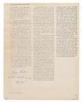 Rosa Parks Signed Interview Where She Describes the Day She Ignited the Civil Rights Movement