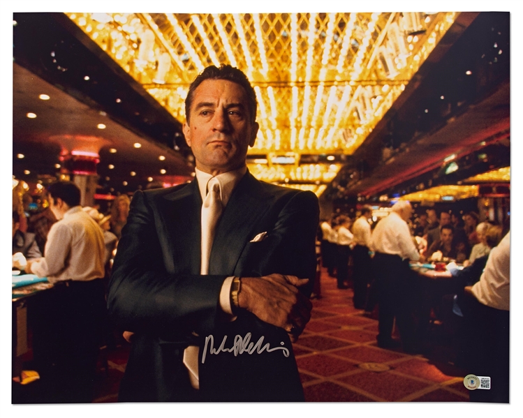 Robert De Niro Signed 20'' x 16'' Photo from ''Casino''