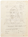 Original Hal Foster ''Prince Valiant'' Lot of Preliminary Artwork and Story Outlines -- #1781 for the 28 March 1971 Comic Strip