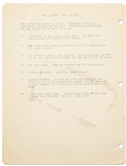 Original Hal Foster ''Prince Valiant'' Preliminary Artwork and Story Outlines -- #1809 for the 10 October 1971 Comic Strip